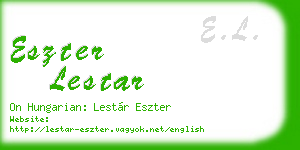 eszter lestar business card