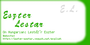 eszter lestar business card